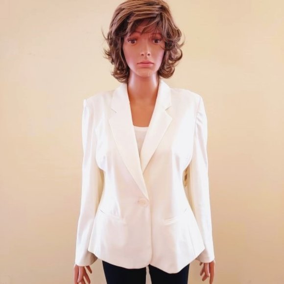 Kim Rogers Atlas Ivory Fully Lined Blazer Size M NWT - Picture 1 of 9